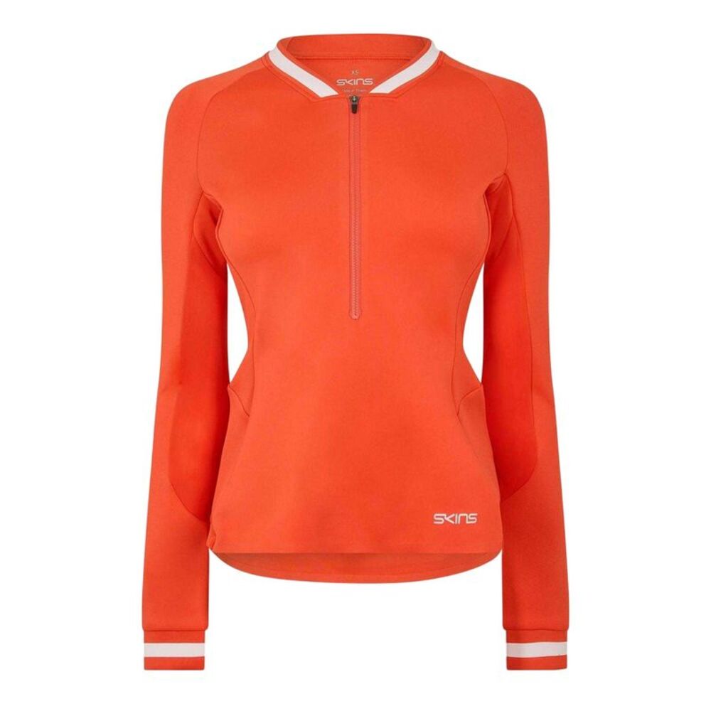 Skins Womens/Ladies Quarter Zip Base Layer Top / Red